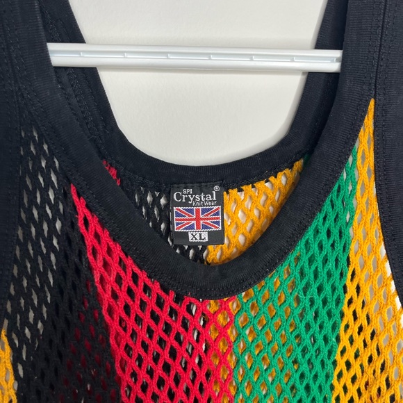 💕 2/25 Rasta Crochet String Tank - Picture 2 of 5